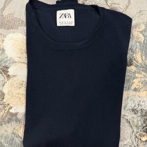 Zara Black Crewneck Tee